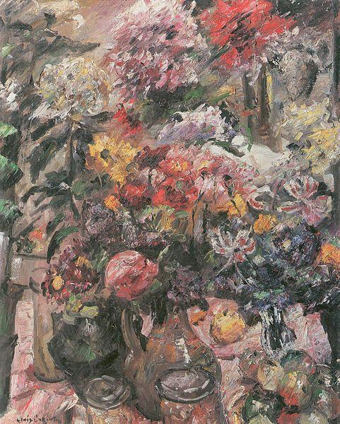 Lovis Corinth Stillleben mit Chrysanthemen und Amaryllis Germany oil painting art